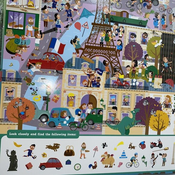 Giant Seek-and-Find Vacations Hardcover Children’s Board Book Auzou Canada - Picture 8 of 10